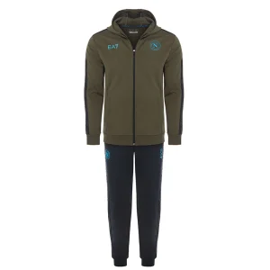 SSC Napoli Tuta Interlock con Cappuccio Olive Night 2024/2025