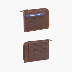 Portafoglio piatto in pelle linea New Eagle