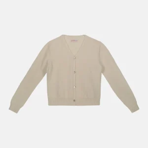 Cardigan 100% Lana Merinos Panna