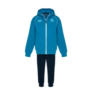 SSC Napoli Tuta Interlock Con Cappuccio Azzurra Junior 2025/2026