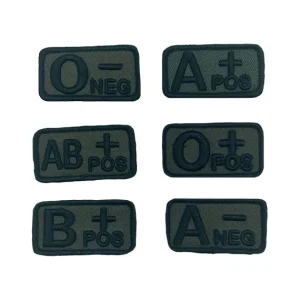 Patch Militare Gruppo Sanguigno Ricamato