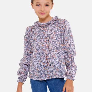 Blusa Liberty Collo Rouches Whiltshire Viola