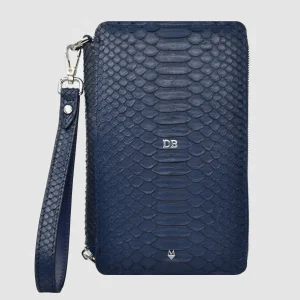 Pochette Borsa Uomo mod. DB in vera pelle di Pitone - Personalizzabile con iniziali