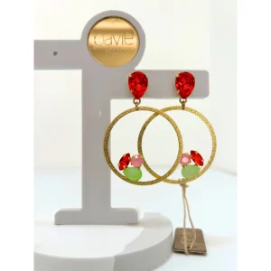 Orecchini pendenti cerchio Paviè