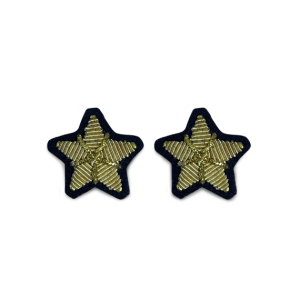 Stelle Generale Ricamate Fondo Blu