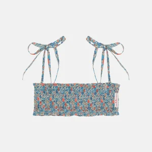 Top a fascia Liberty Fiori Arancio
