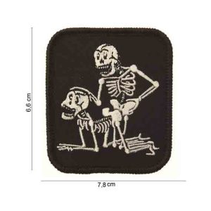 Patch con Due Scheletri Teschio