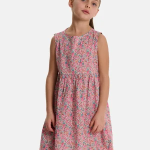 Abito Bambina Scamiciata Liberty Emma Fuxia Petrolio