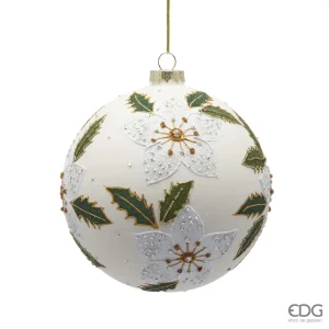 Addobbo natalizio fiore in vetro in varie dimensioni | EDG