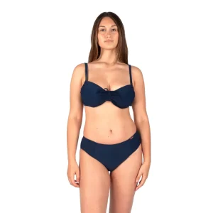 Bikini donna con ferretto e fiocco centrale con slip alto arricciato | Ysabel Mora