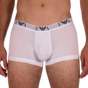 Boxer uomo in cotone elasticizzato con elastico con logo | Emporio Armani