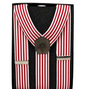 Bretelle Millerighe Rosso/Nero