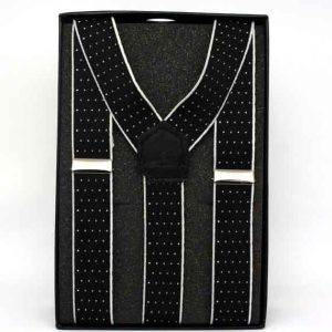 Bretelle a Pois Nero/Beige/Blu