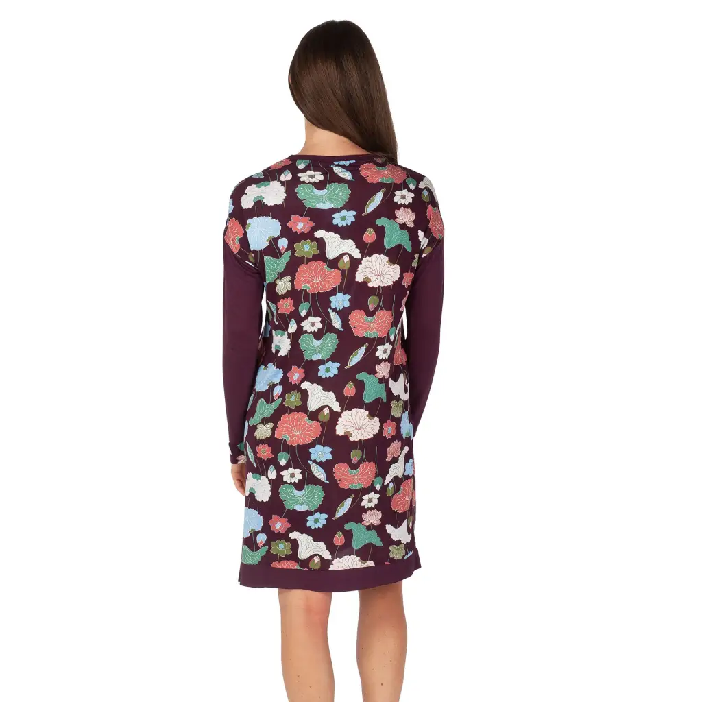 Camicia da notte donna a serafino a manica lunga in viscosa | MaryHome - immagine 4
