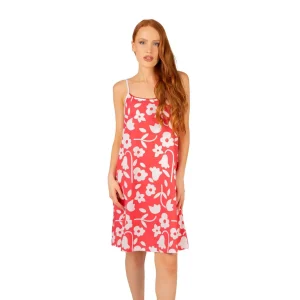 Camicia da notte donna a spallino sottile in puro cotone leggero Flowery Fields | Brilliamo