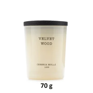 Candela Velvet Wood in cera vegetale di soia | Cereria Molla 1899