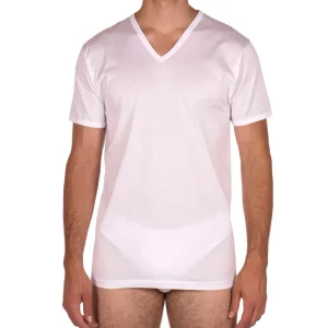 Canottiera a mezza manica con scollo a V in Filo di Scozia | Mariotti Lab