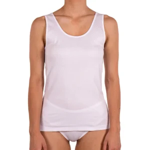 Canottiera a spalla larga liscia in puro cotone | Mariotti Lab