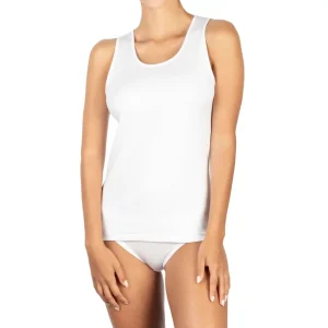 Canottiera donna a spalla larga in caldo cotone felpato di Mariotti Lab