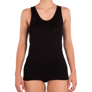 Canottiera donna a spalla larga in misto lana e cotone sulla pelle Sintonia di Ragno