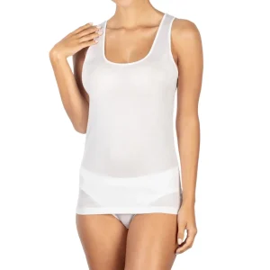 Canottiera donna in Filo di Scozia a spalla larga liscia | Mariotti Lab