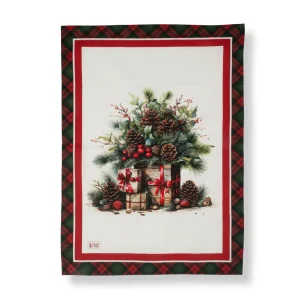 Canovaccio in puro cotone in fantasia natalizia 50x70 cm