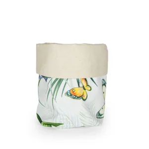 Cestino porta pane in cotone e tessuto antimacchia in fantasia Aurora | Zita del Forte