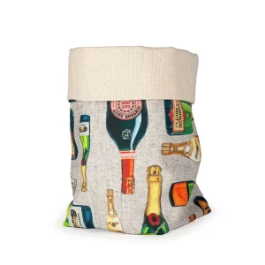 Cestino Portapane in tessuto antimacchia in fantasia Champagne | Zita del Forte