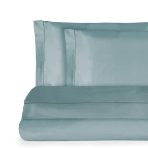 Completo letto in Raso di Cotone con rifinitura a Bacchetta matrimoniale Val d'Orcia | Zita del Forte