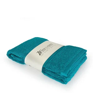 Coppia di asciugamani in spugna di cotone a tinta unita | Zita del Forte