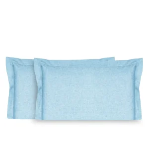 Coppia di federe in percalle di puro cotone melange di Bossi