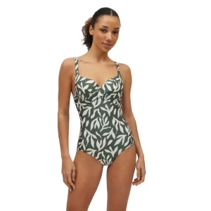 Costume intero imbottito con ferretto e incrocio in fantasia | Ysabel Mora