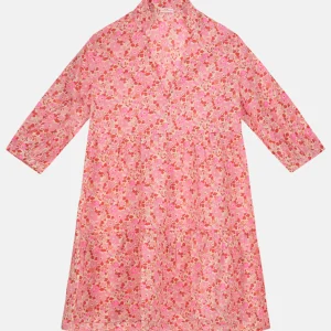 Abito Donna collo V Liberty Betsy Fluo Fuxia