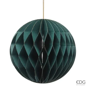 Decoro natalizio sfera origami verde in varie dimensioni | EDG - Enzo De Gasperi
