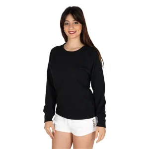 Felpa donna leggera a paricollo a manica lunga in cotone leggero | Grabs