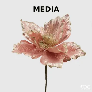 Fiore magnolia metallizata con glitter in varie dimensioni | EDG - Enzo De Gasperi