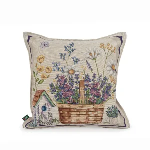 Fodera arredo per cuscini 40x40 in gobelin in fantasia Lavander | Il Maggiolino