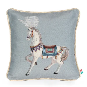 Fodera arredo per cuscini in gobelin con cordoncino in fantasia Piuma 40x40 cm