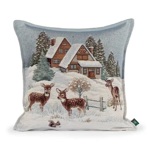 Fodera arredo per cuscini in gobelin in fantasia Bambi 40x40 cm