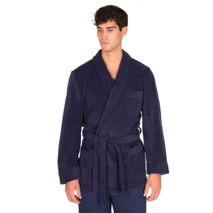 Giacca da camera uomo con cintura e scollo a sciallata in pile e viscosa | B&B