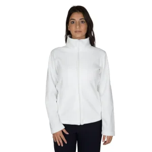 Giacca sportiva donna in pile a tinta unita con zip