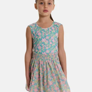 Gonnellina Bambina Liberty Betsy Verde Rosa