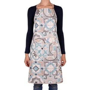 Grembiule con pettorina in tessuto antimacchia in fantasia Elena | Zita del Forte