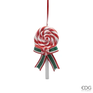 Lollipop addobbo zuccheroso effetto marzapane h 13 cm | EDG - Enzo De Gasperi