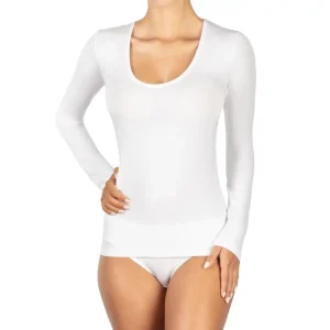 Maglia sottogiacca donna a manica lunga paricollo in Modal di Mariotti Lab