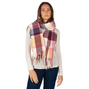 Maxi sciarpa effetto lana con frange in fantasia | MaryHome