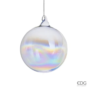 Palla di Natale in vetro Iride in varie dimensioni | EDG - Enzo De Gasperi