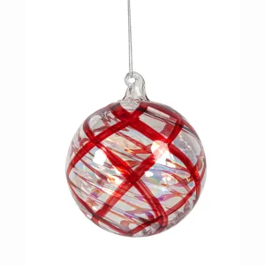 Pallina di Natale in vetro trasparente Nastri Vortex | EDG - Enzo De Gasperi