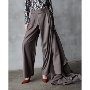 Pantaloni palazzo donna in tessuto unito  Celye