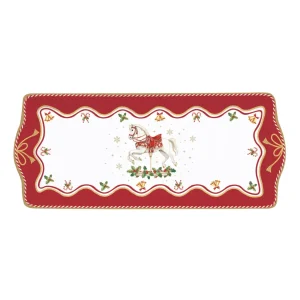 Piatto da portata 35x15 cm in porcellana Christmas Tale | Easy Life